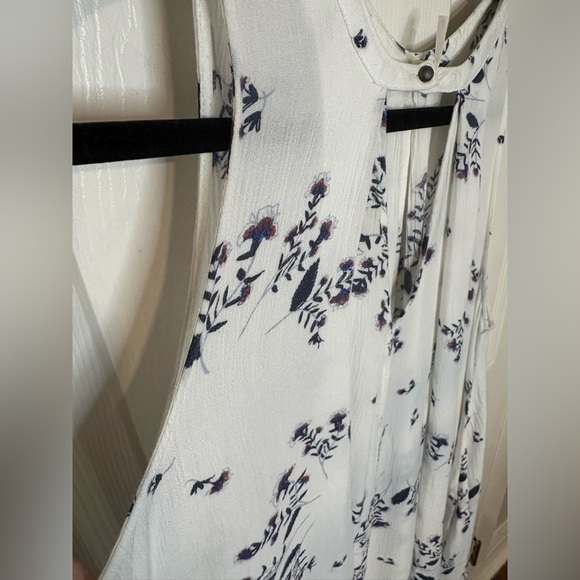 Free People Tree Swing Sleeveless Tunic Dress | White & Blue Floral | Women’s S - Picture 9 of 12